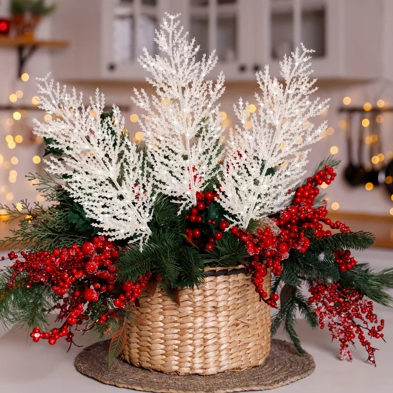 Christmas Tree Artificial - 24pcs Christmas Artificial Pine Branches, Realistic