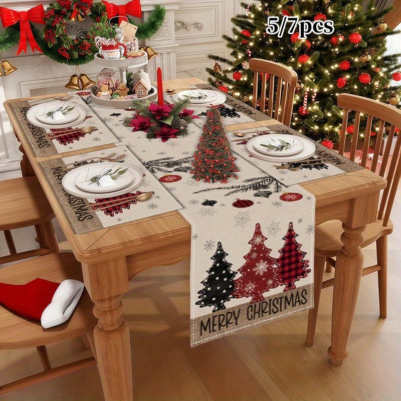 American Country Christmas Tab - Christmas Table Runner ulasan dan harga