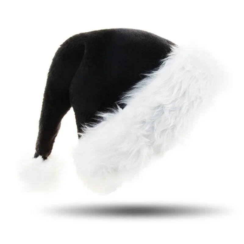 Unisex Xmas Black Plush Christ - Santa Hat Plush ulasan dan harga