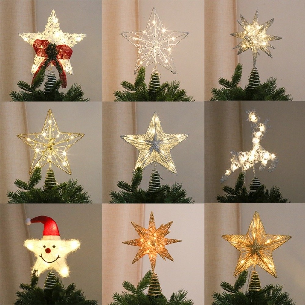 3D Glitter Star Christmas Tree - Star Tree Topper ulasan dan harga