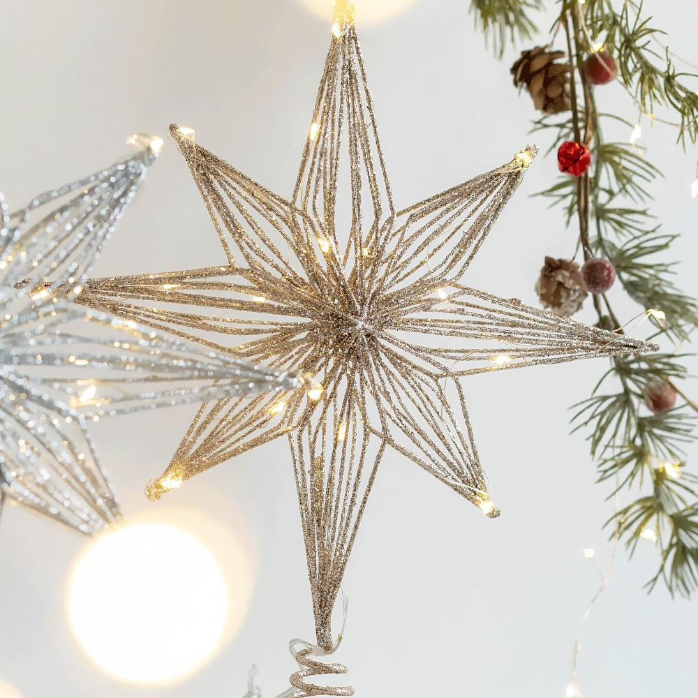 30cm Led Star Christmas Tree T - Star Tree Topper ulasan dan harga