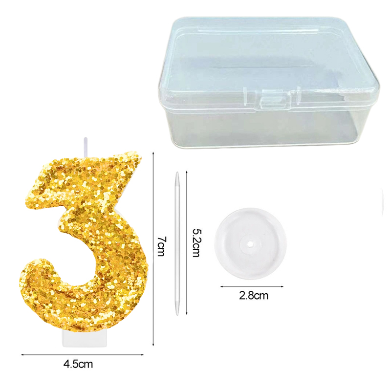 Digital Birthday Candle Gold C - Holiday Candle Set ulasan dan harga