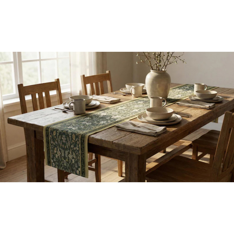 VIKAMA Art Deco Floral Table R - Christmas Table Runner ulasan dan harga