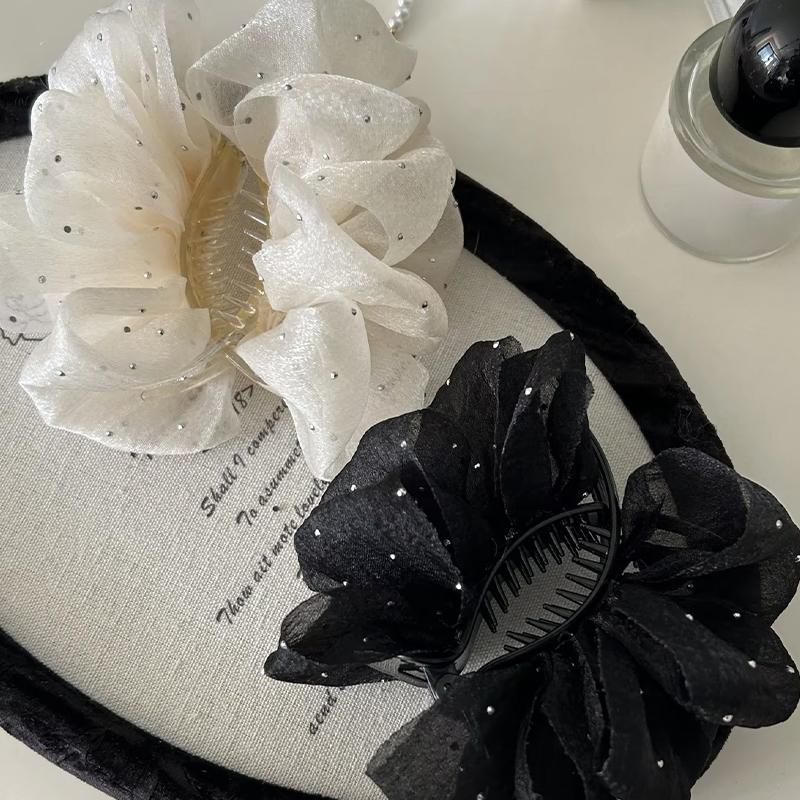 Fashion Elegant Flower Clip Re - Ribbon Bow Gift ulasan dan harga