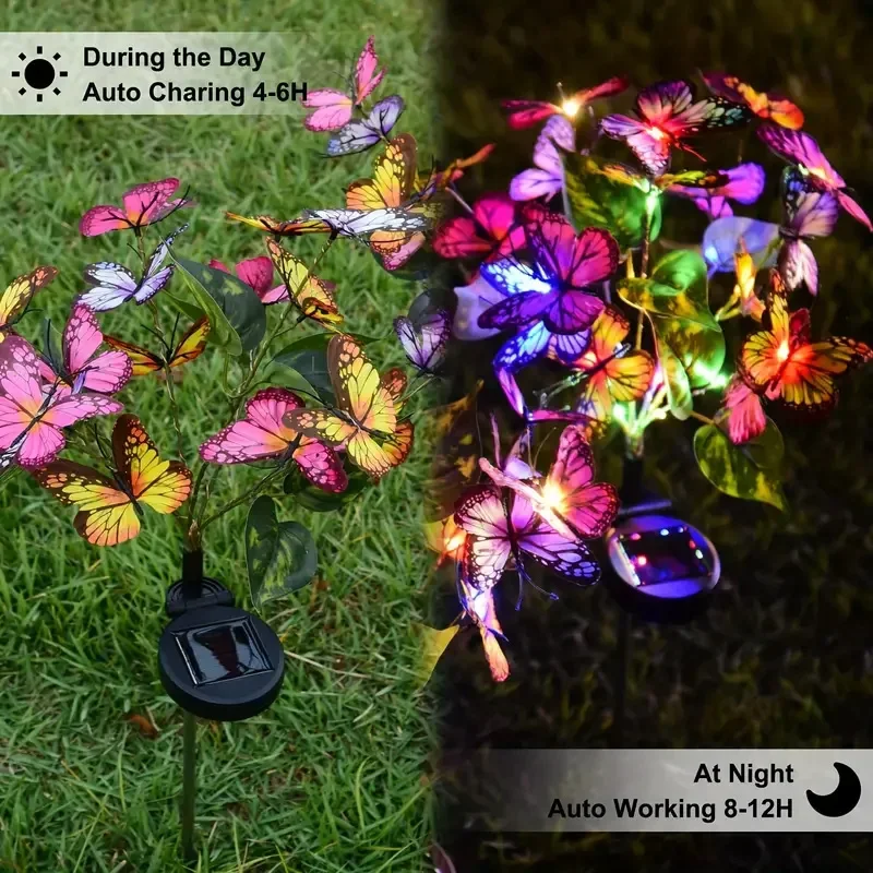 Solar LED Butterfly Garden Lig - Christmas Lights Outdoor ulasan dan harga