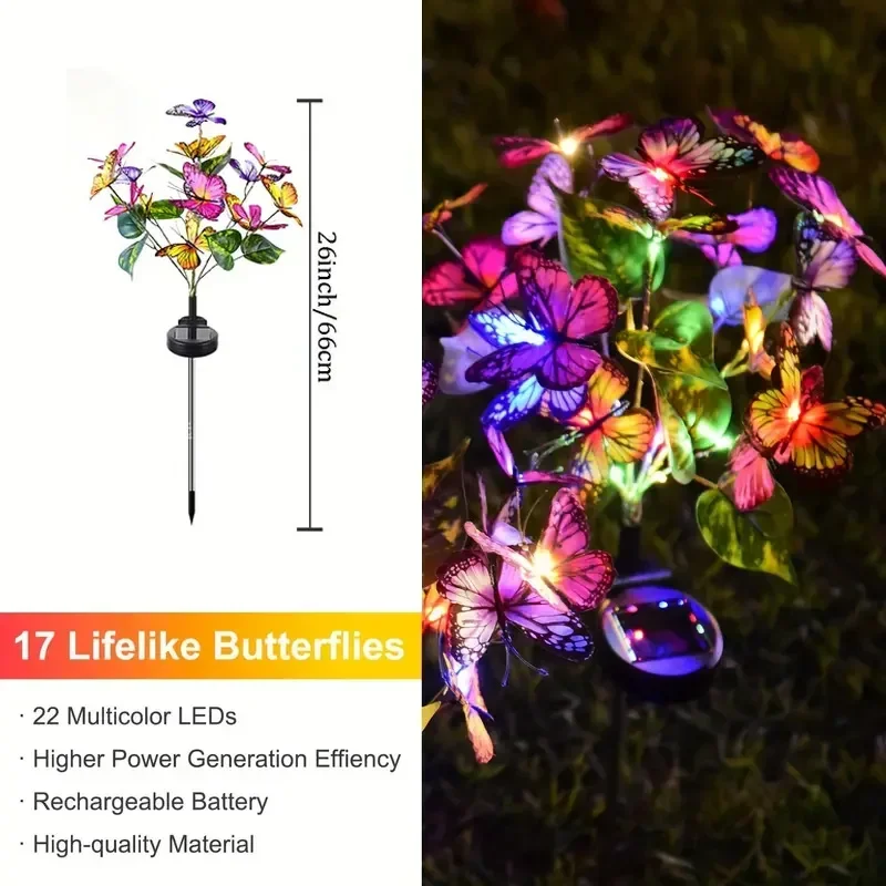 Solar LED Butterfly Garden Lig - Christmas Lights Outdoor ulasan dan harga
