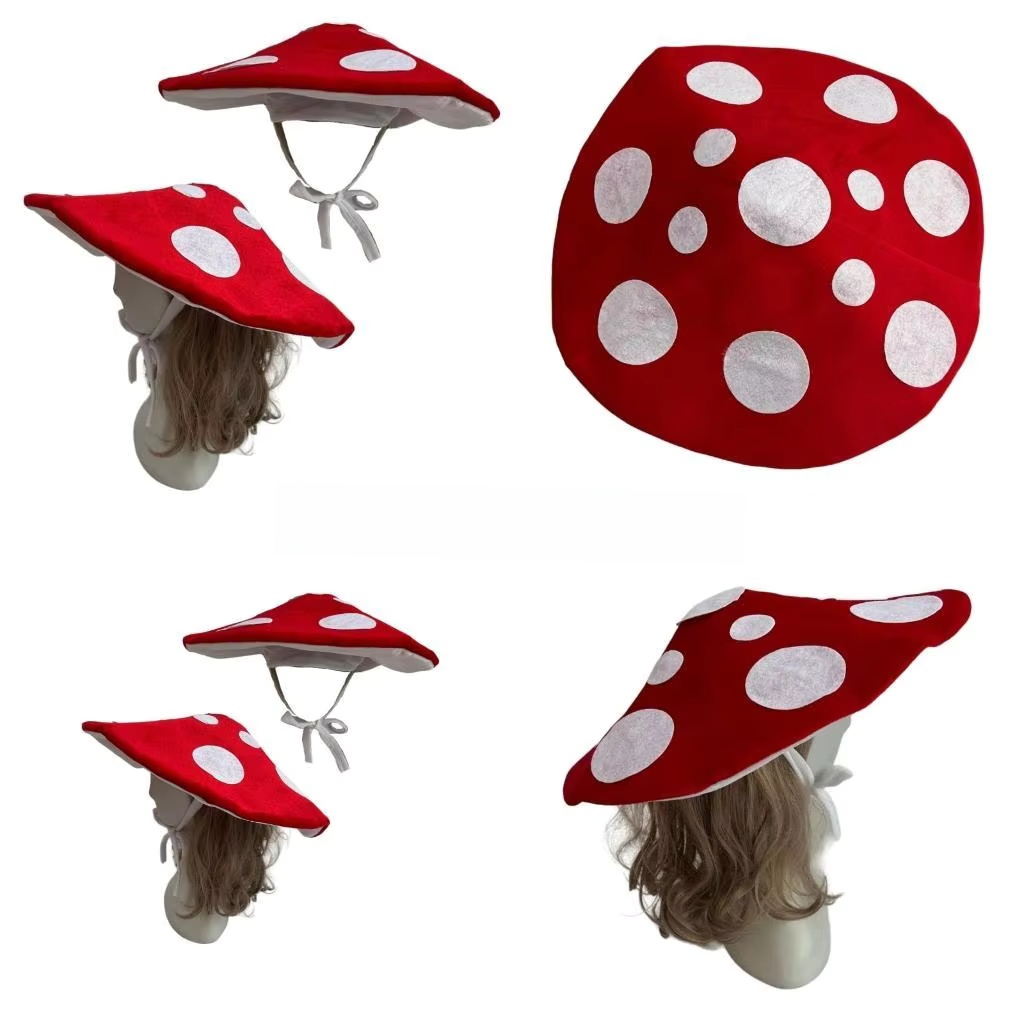 Mushroom Hat For Halloween Cos - Santa Hat Plush ulasan dan harga