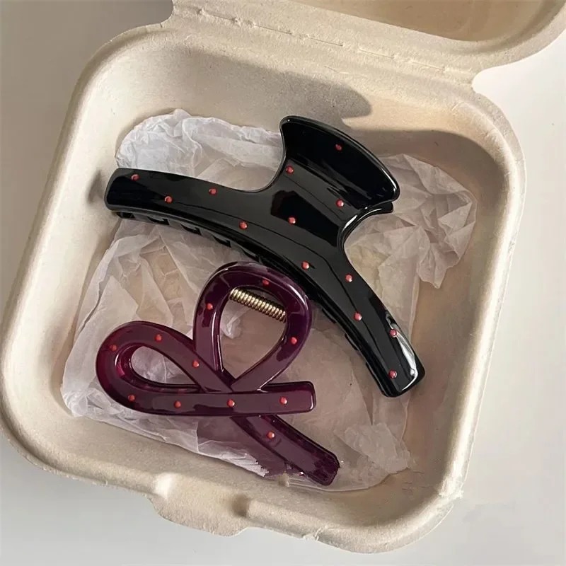 2Pcs Women Vintage Red Polka D - Ribbon Bow Gift ulasan dan harga