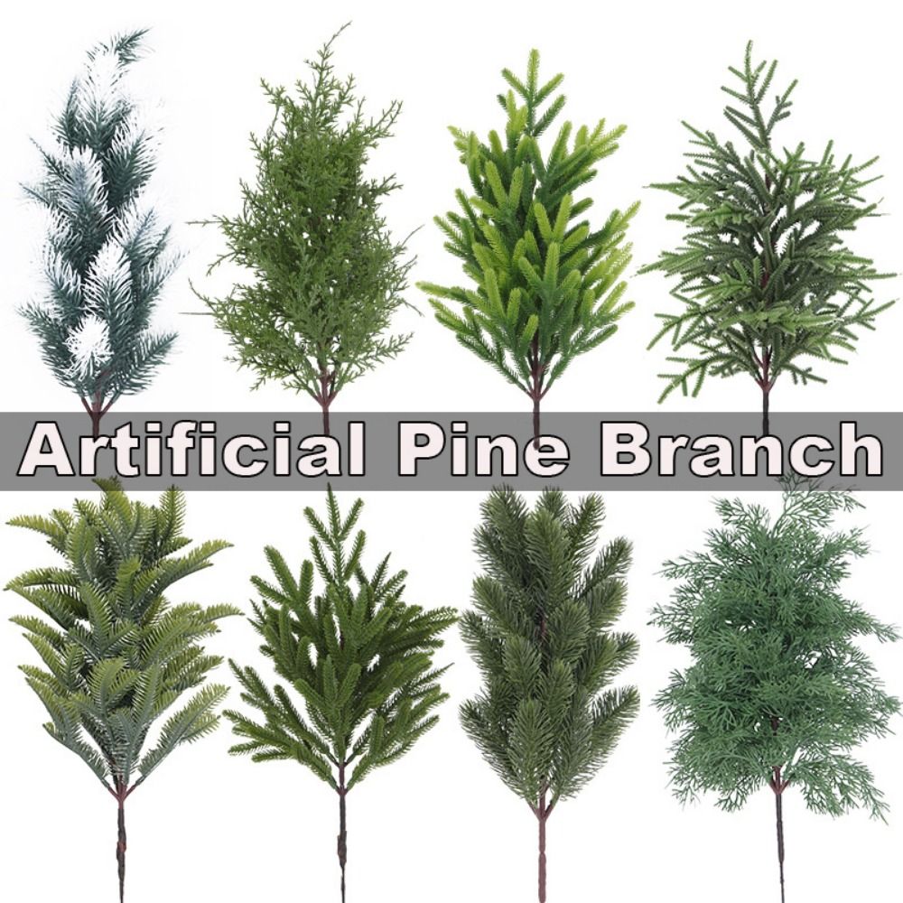 Green Artificial Pine Branch C - Christmas Wreath Fake ulasan dan harga