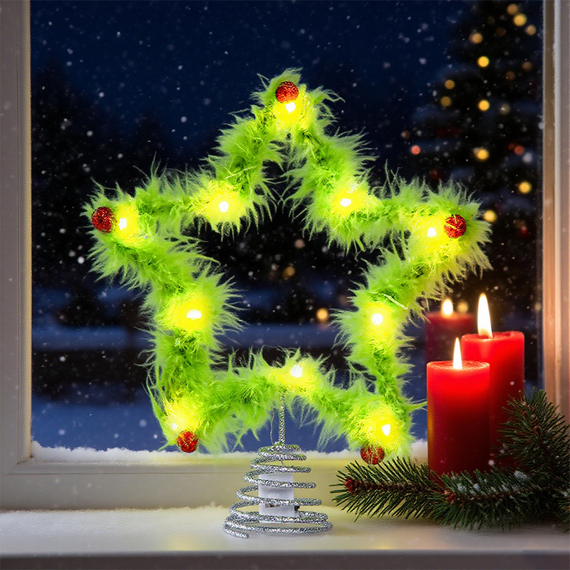 Plush Five-pointed Star Twisty - Star Tree Topper ulasan dan harga