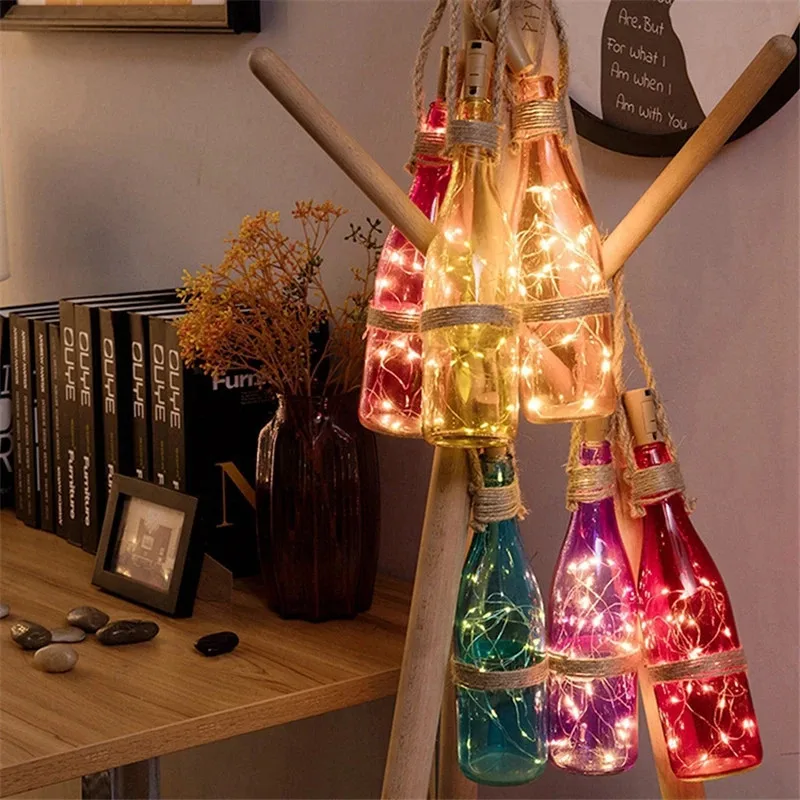 6pcs 20led Wine Bottle with Co - Led Fairy String Lights ulasan dan harga
