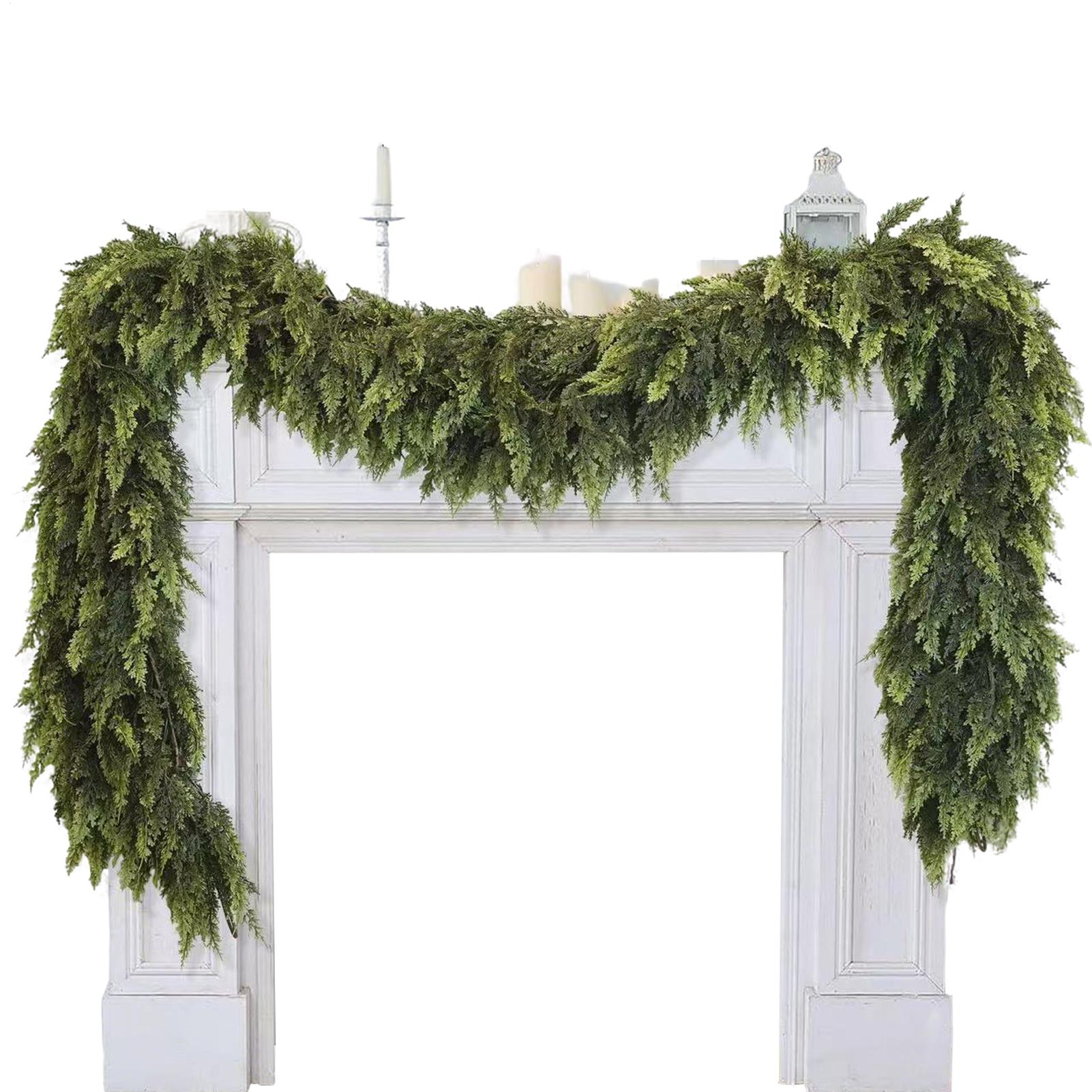 Christmas Garlands Artificial  - Christmas Wreath Fake ulasan dan harga