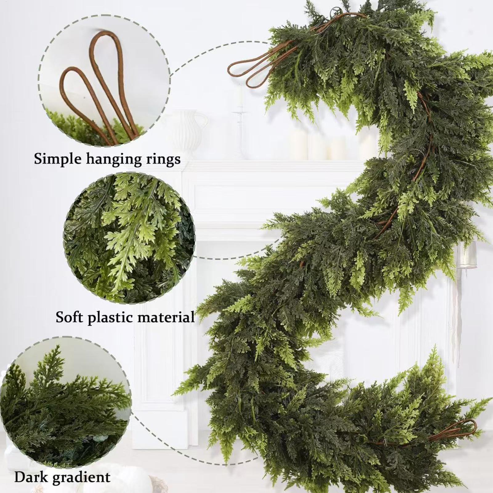 Christmas Garlands Artificial  - Christmas Wreath Fake ulasan dan harga