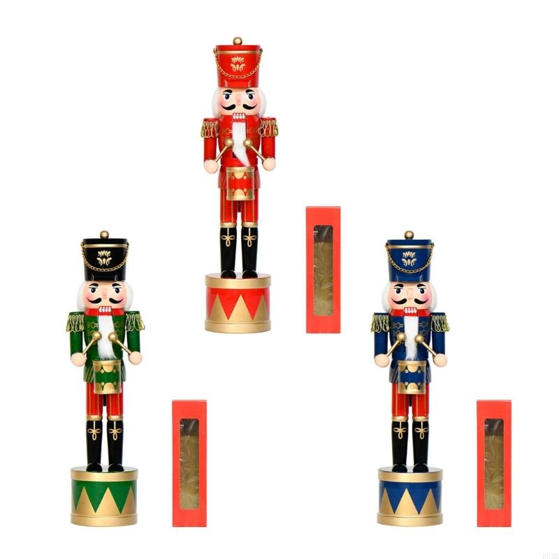 36Cm Wooden Nutcrackers Drum S - Nutcracker Figurine ulasan dan harga