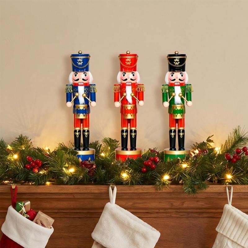 36Cm Wooden Nutcrackers Drum S - Nutcracker Figurine ulasan dan harga