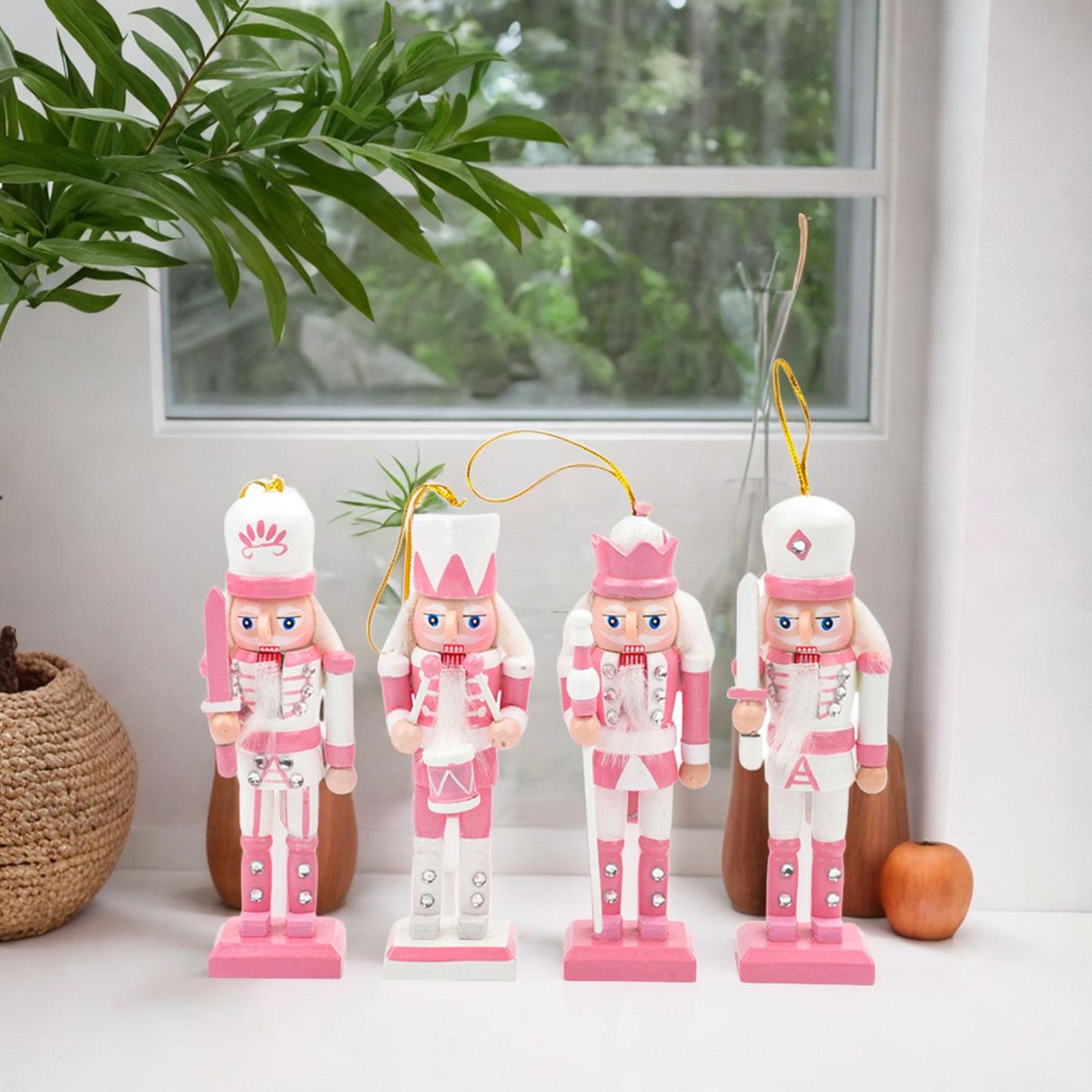 4x Wooden Nutcracker Soldier F - Nutcracker Figurine ulasan dan harga