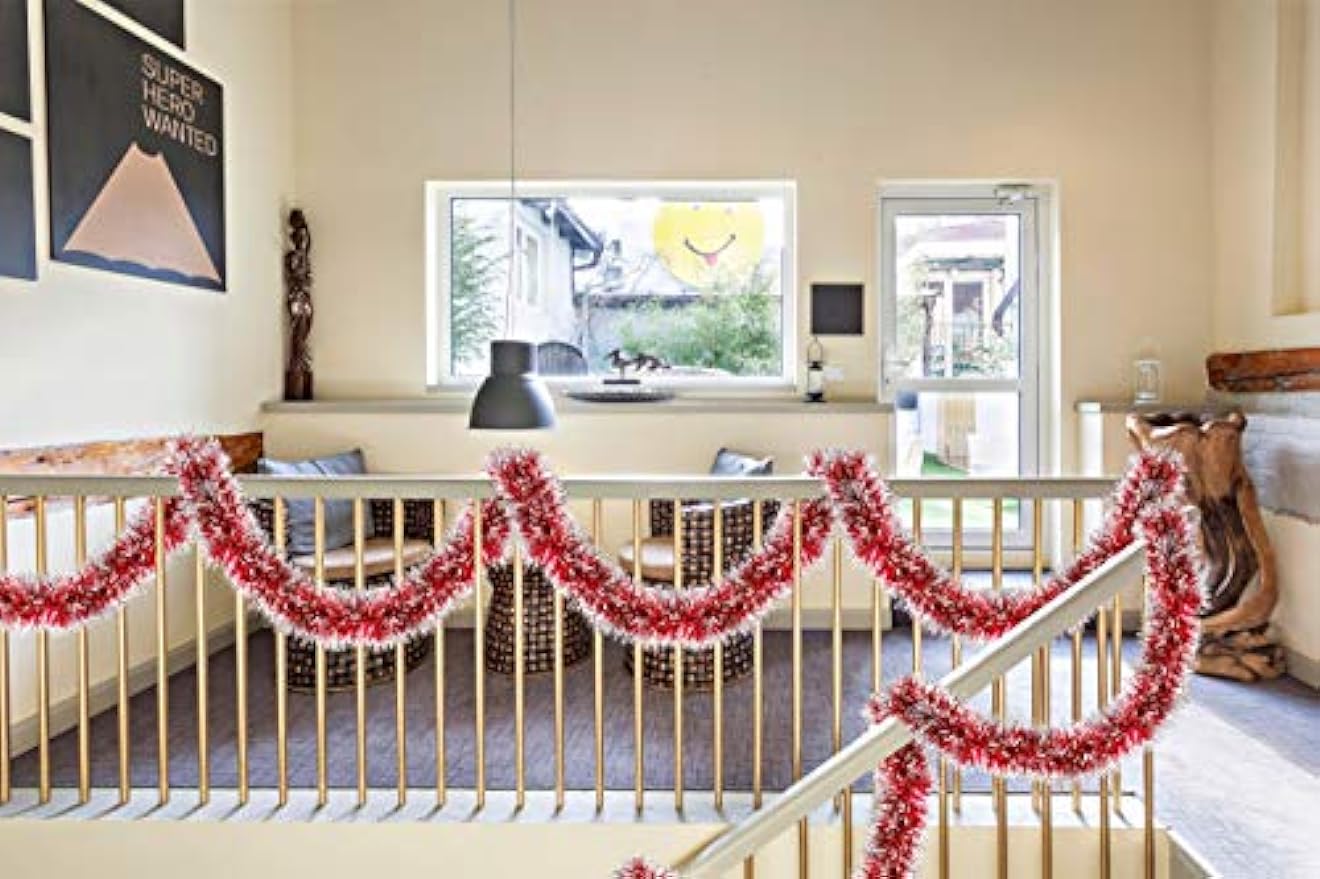 2M Christmas Metallic Streamer - Tinsel Garland Decoration ulasan dan harga