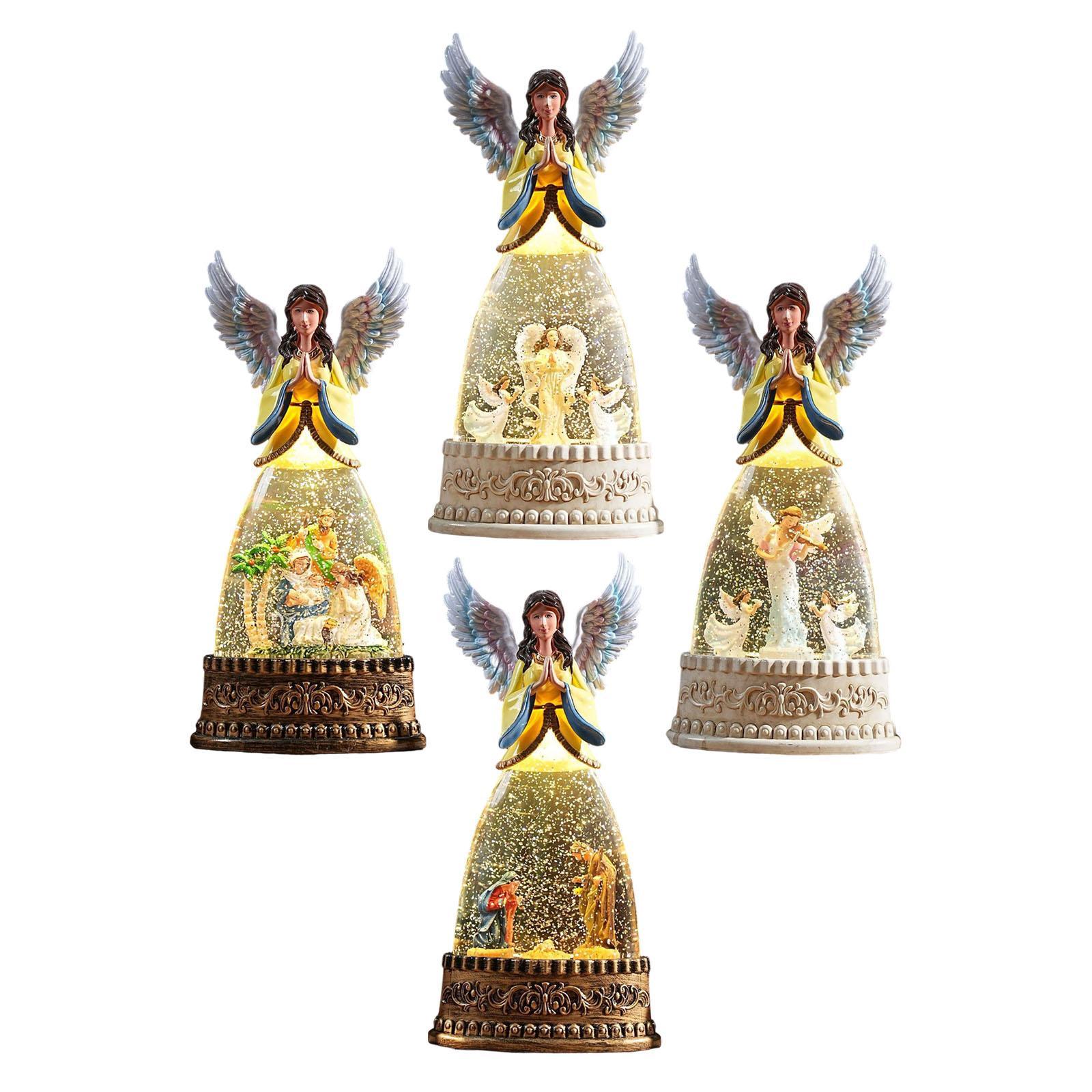 Lighted Angel Figurine Snow Gl - Snow Globe Musical ulasan dan harga