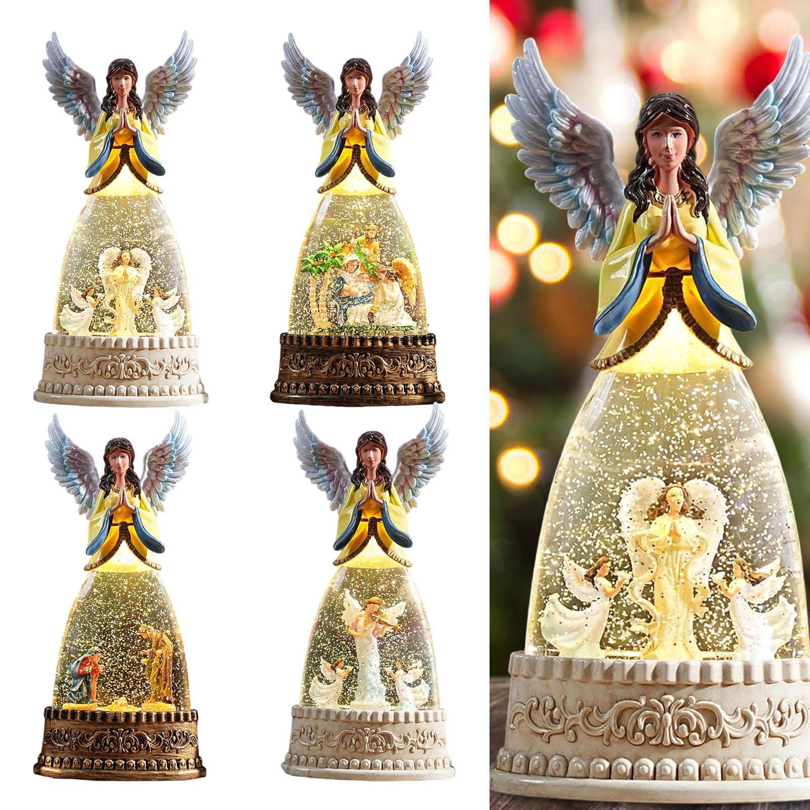 Lighted Angel Figurine Snow Gl - Snow Globe Musical ulasan dan harga