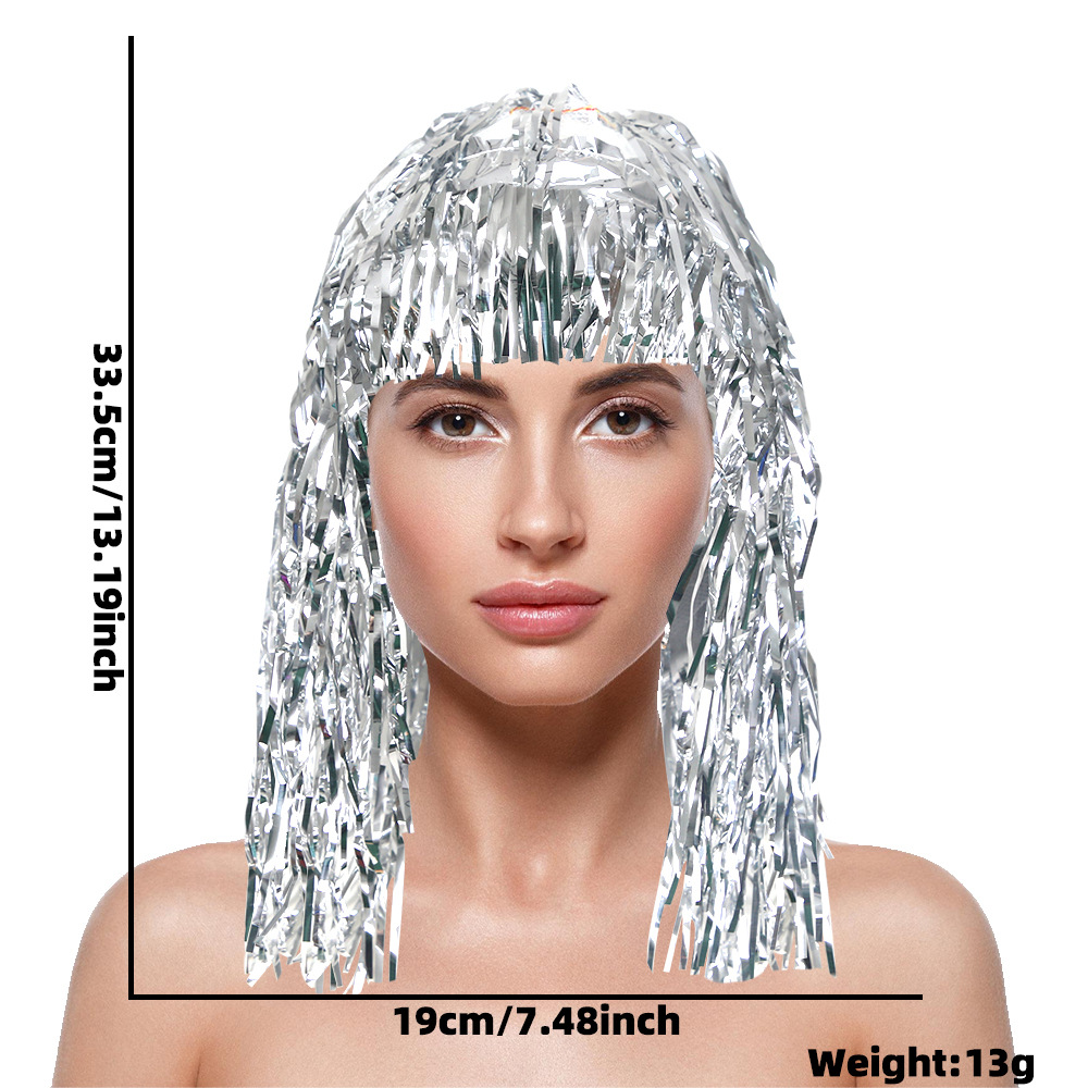 Cosplay Disco Wig Foil Tinsel  - Tinsel Garland Decoration ulasan dan harga