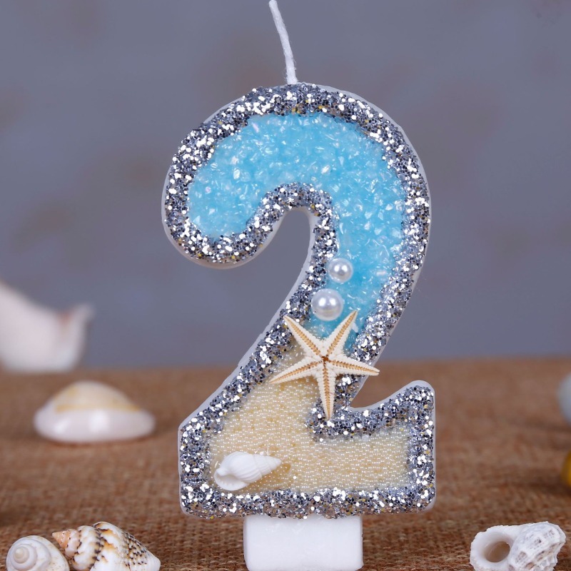Beach Starfish Number Birthday - Holiday Candle Set ulasan dan harga