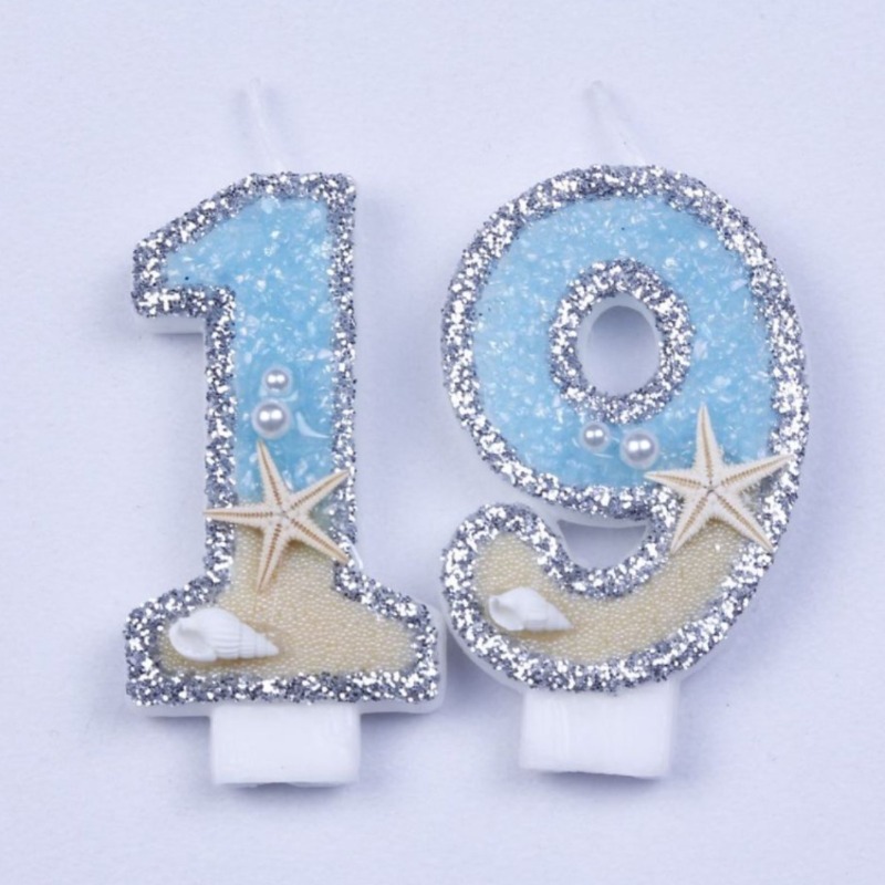 Beach Starfish Number Birthday - Holiday Candle Set ulasan dan harga