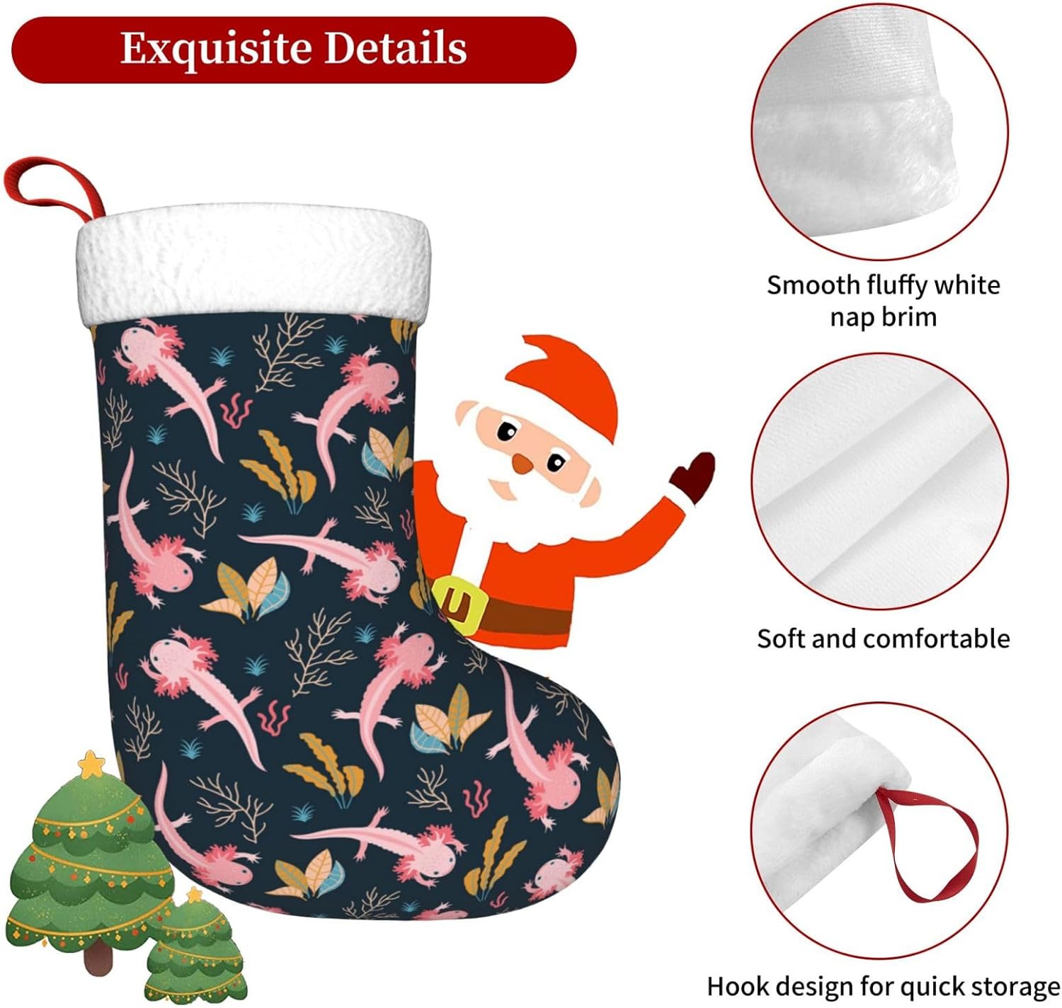 Cute Axolotl Christmas Stockin - Christmas Stocking Hanging ulasan dan harga