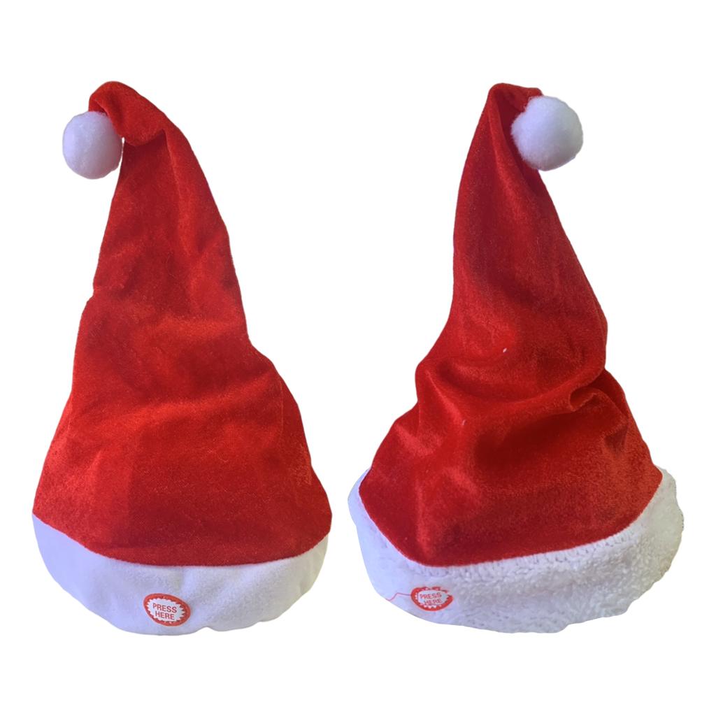 Singing Dancing Santa Hats Dec - Santa Hat Plush ulasan dan harga