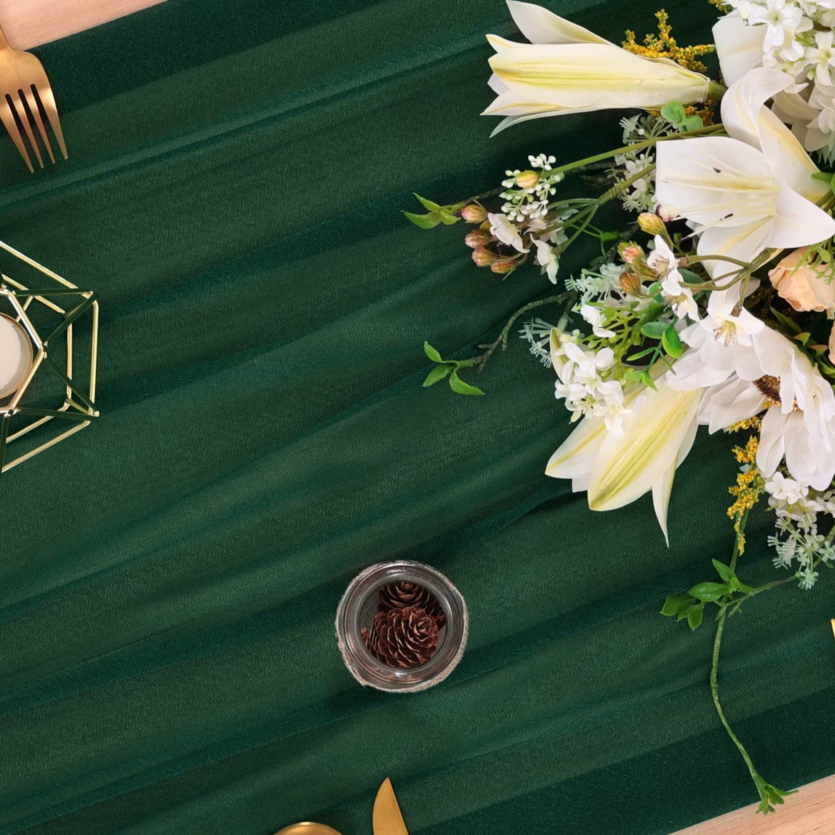 Chiffon Table Runner Nude Shee - Christmas Table Runner ulasan dan harga