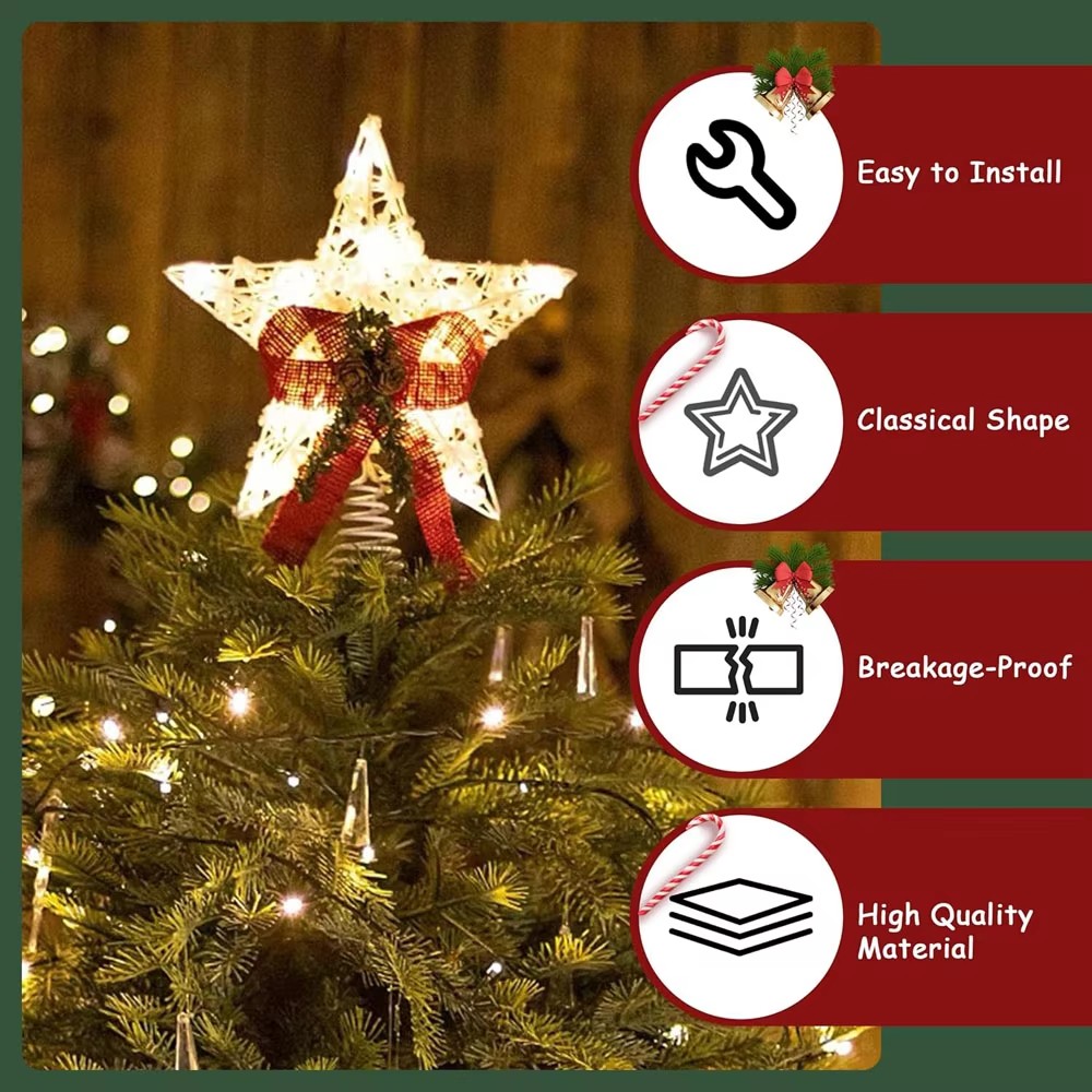 Christmas Tree LED Star Tree T - Star Tree Topper ulasan dan harga