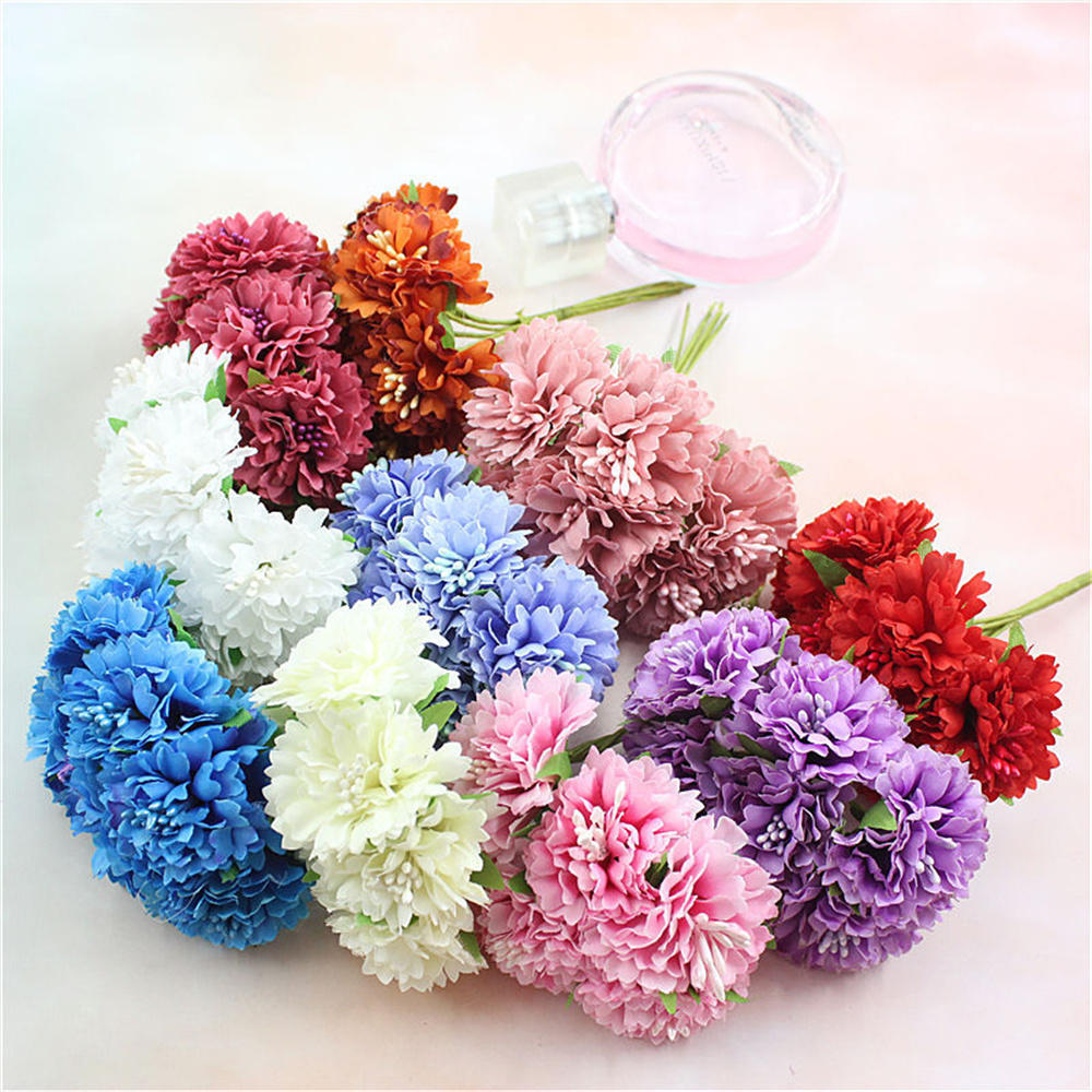 18PCS Bouquet Artificial Flowe - Christmas Wreath Fake ulasan dan harga