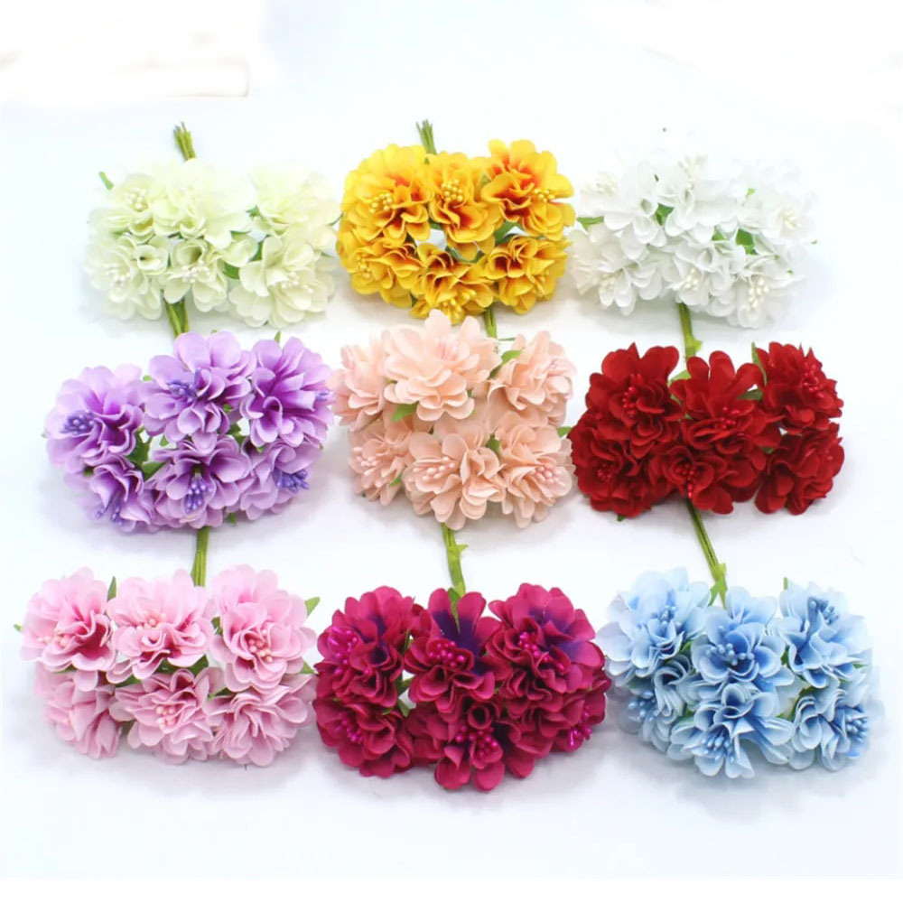 18PCS Bouquet Artificial Flowe - Christmas Wreath Fake ulasan dan harga