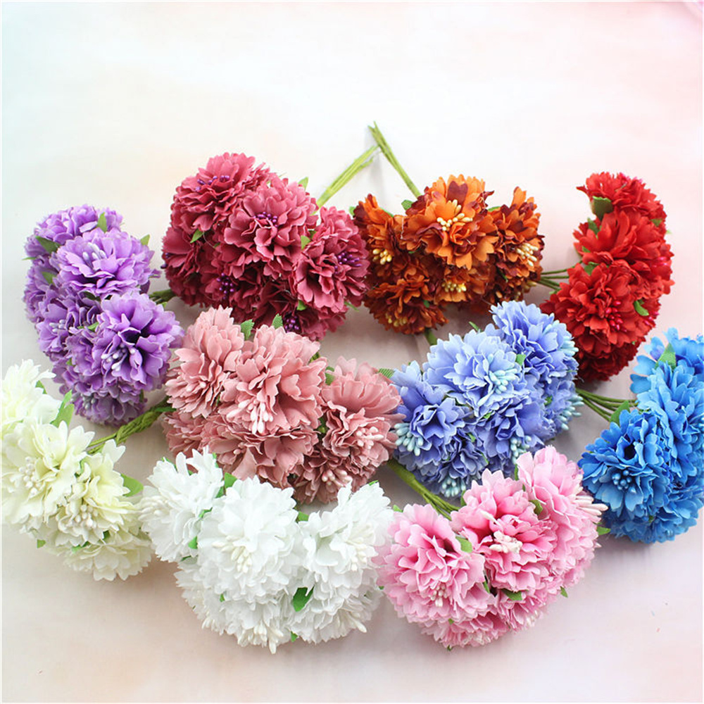 18PCS Bouquet Artificial Flowe - Christmas Wreath Fake ulasan dan harga