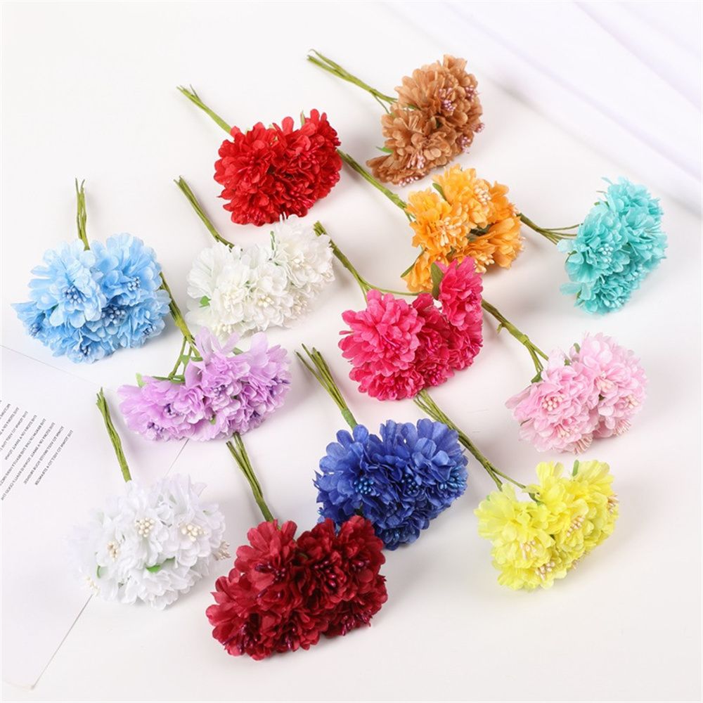 18PCS Bouquet Artificial Flowe - Christmas Wreath Fake ulasan dan harga