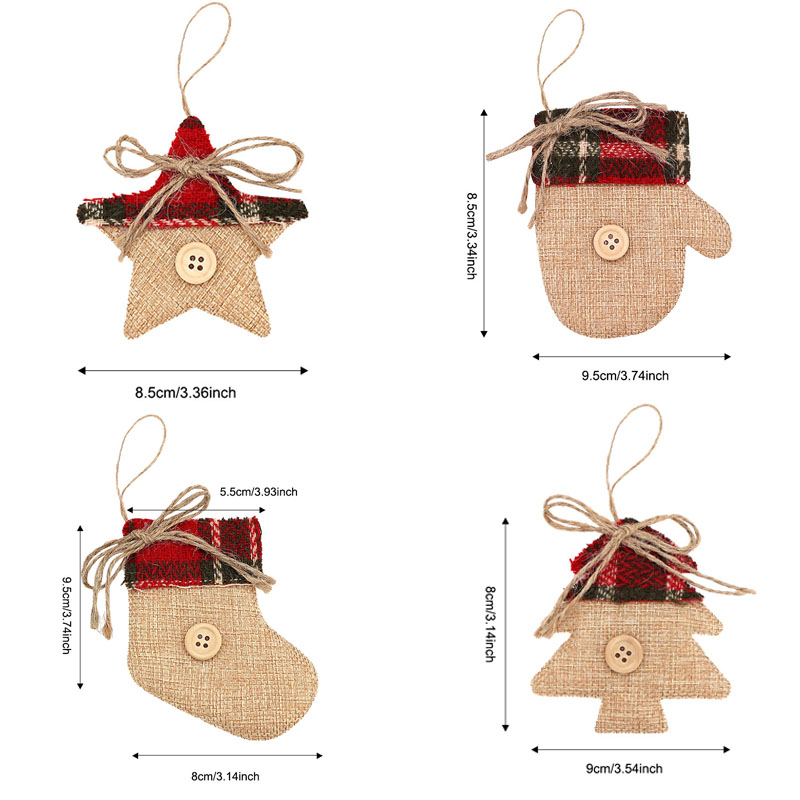 4Pcs Christmas Tree Decoration - Christmas Stocking Hanging ulasan dan harga