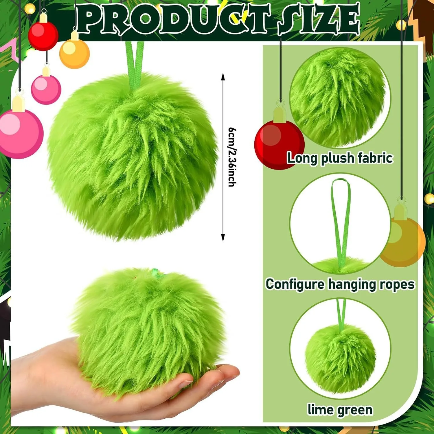 Christmas Green Long Plush Bal - Santa Hat Plush ulasan dan harga