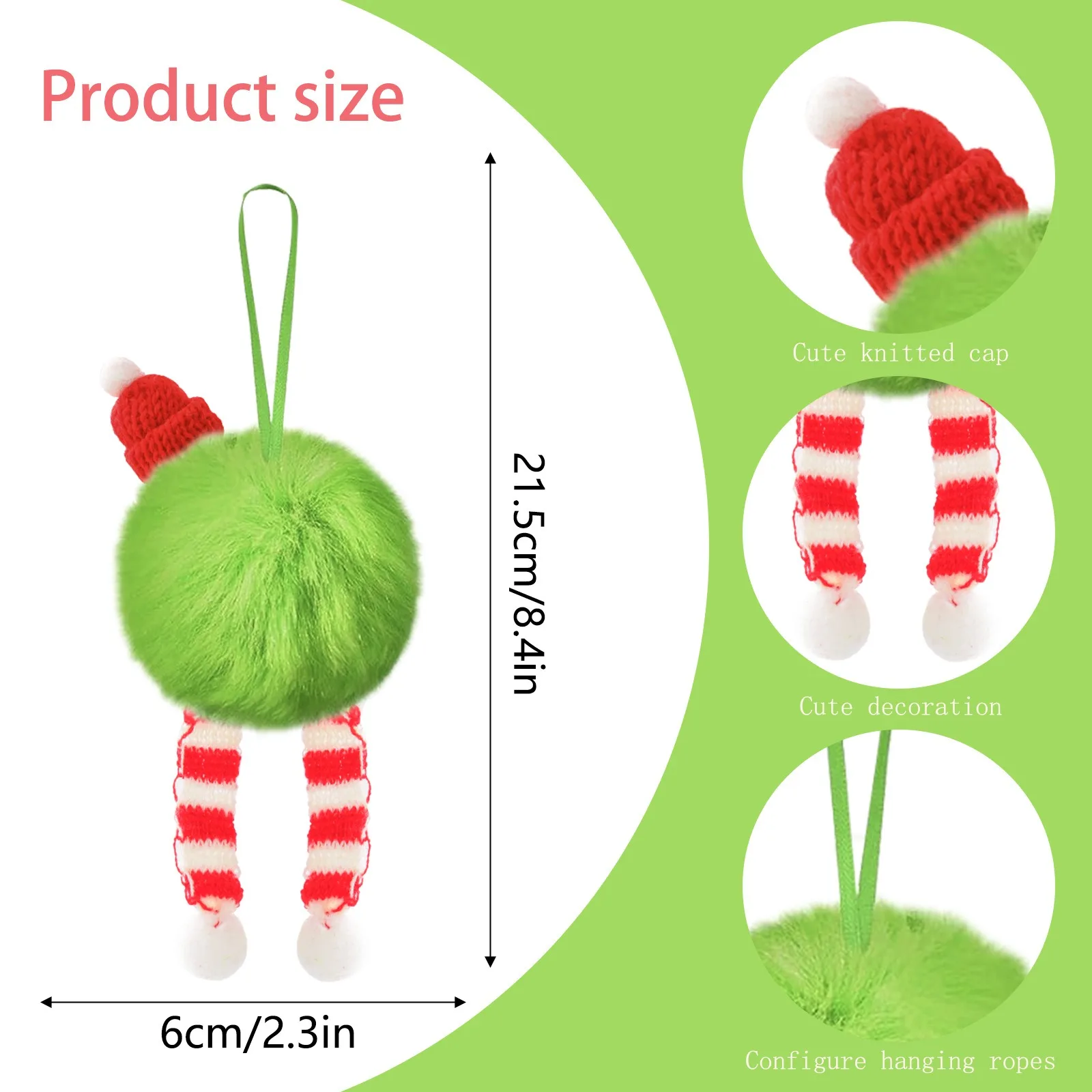 Christmas Green Long Plush Bal - Santa Hat Plush ulasan dan harga