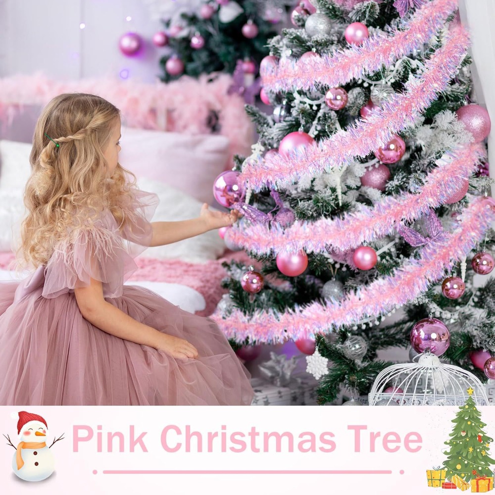 2M/9CM Christmas Decorations S - Tinsel Garland Decoration ulasan dan harga