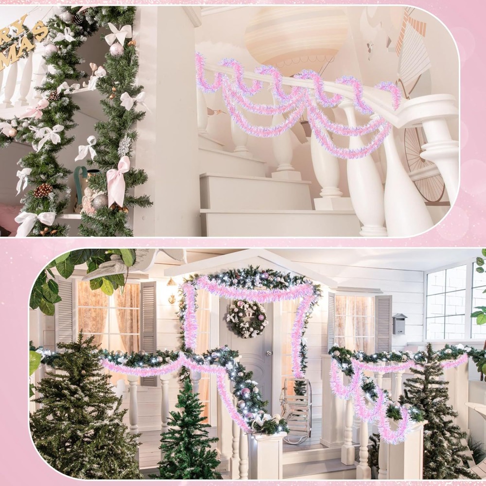 2M/9CM Christmas Decorations S - Tinsel Garland Decoration ulasan dan harga