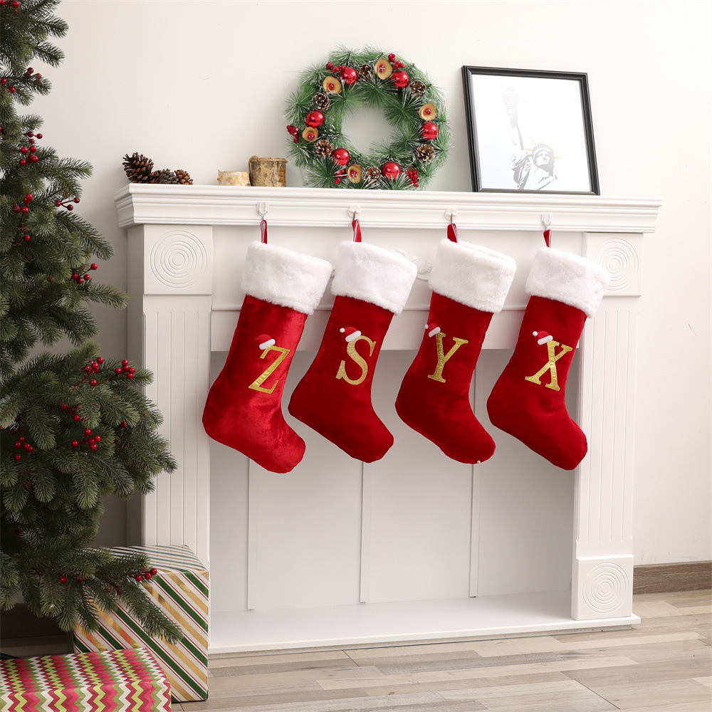 New Creative Alphabet Christma - Christmas Stocking Hanging ulasan dan harga