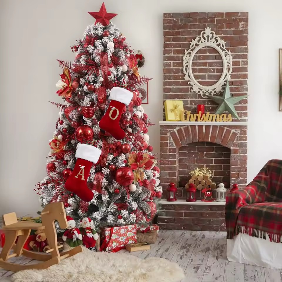 New Creative Alphabet Christma - Christmas Stocking Hanging ulasan dan harga