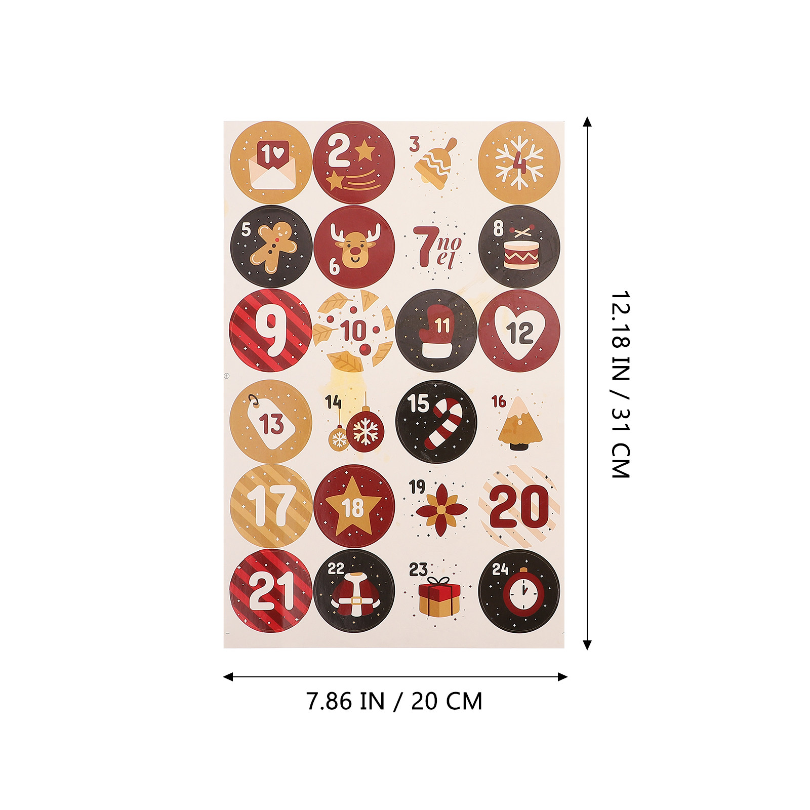 10 Sheets Christmas Decoration - Advent Calendar Gift ulasan dan harga