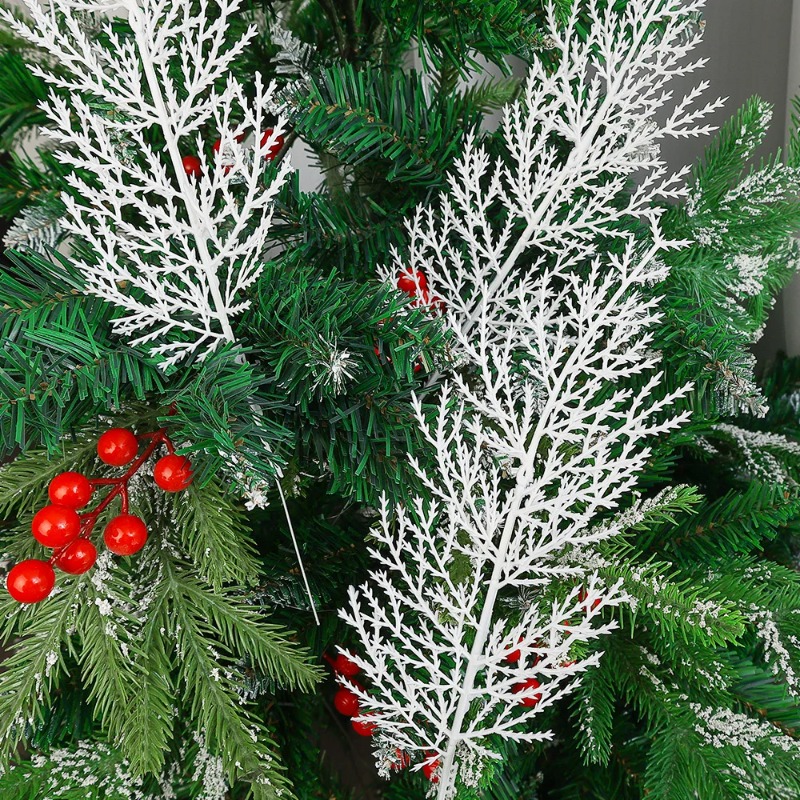 Christmas White Artificial Pin - Christmas Wreath Fake ulasan dan harga