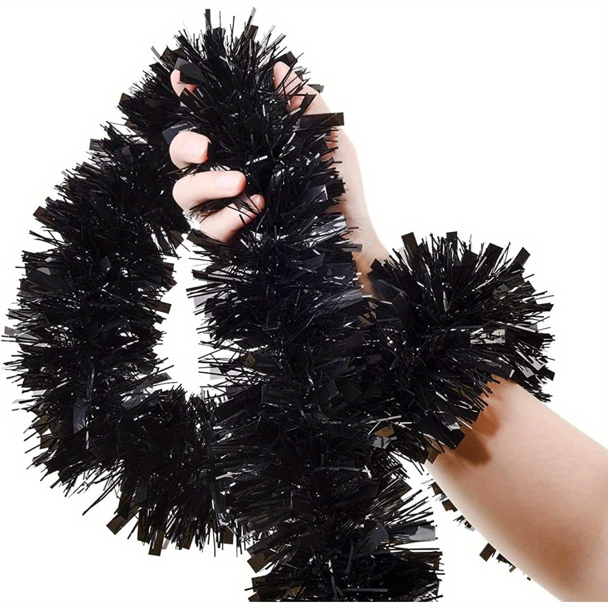 1pcs Black Tinsel Garland in M - Tinsel Garland Decoration ulasan dan harga