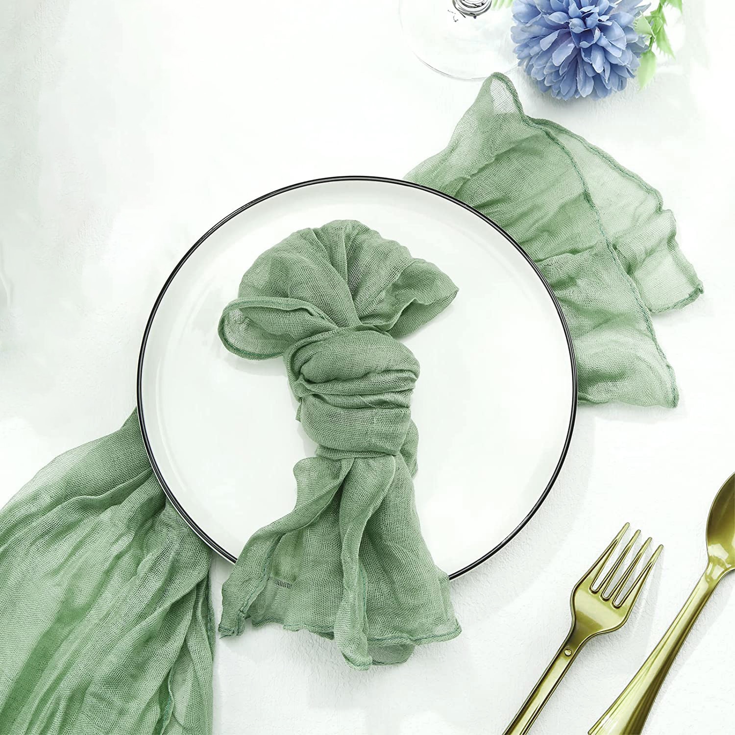 Semi-Sheer Gauze Wedding Party - Christmas Table Runner ulasan dan harga