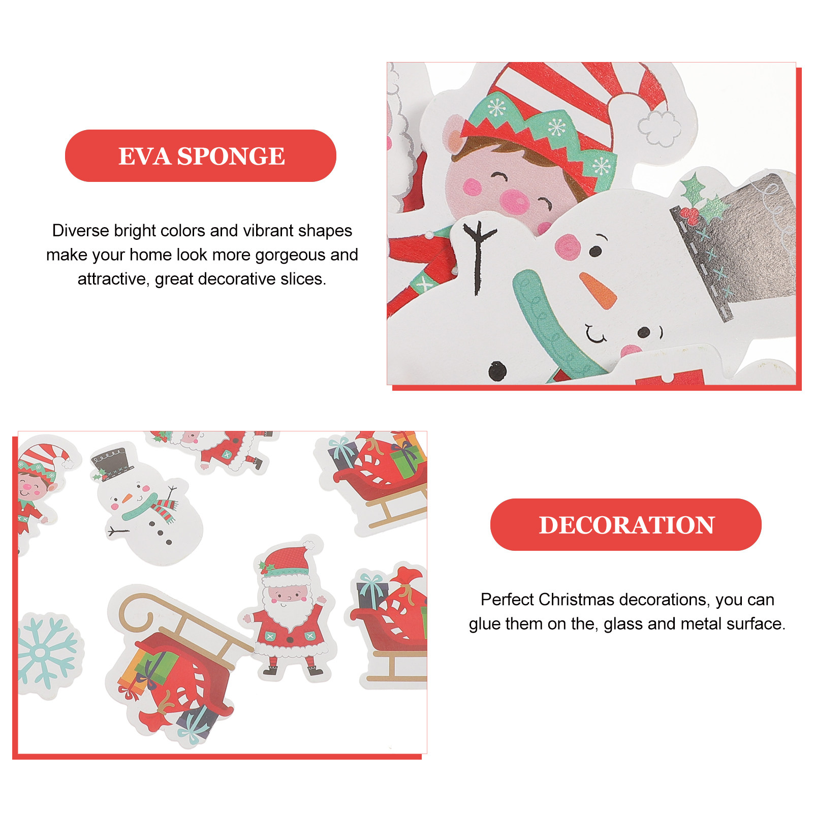 40Pcs Self-Adhesive Christmas  - Snowflake Window Decal ulasan dan harga