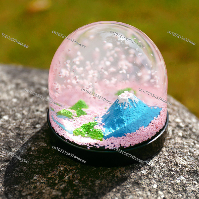 Mount Fuji romantic cherry blo - Snow Globe Musical ulasan dan harga