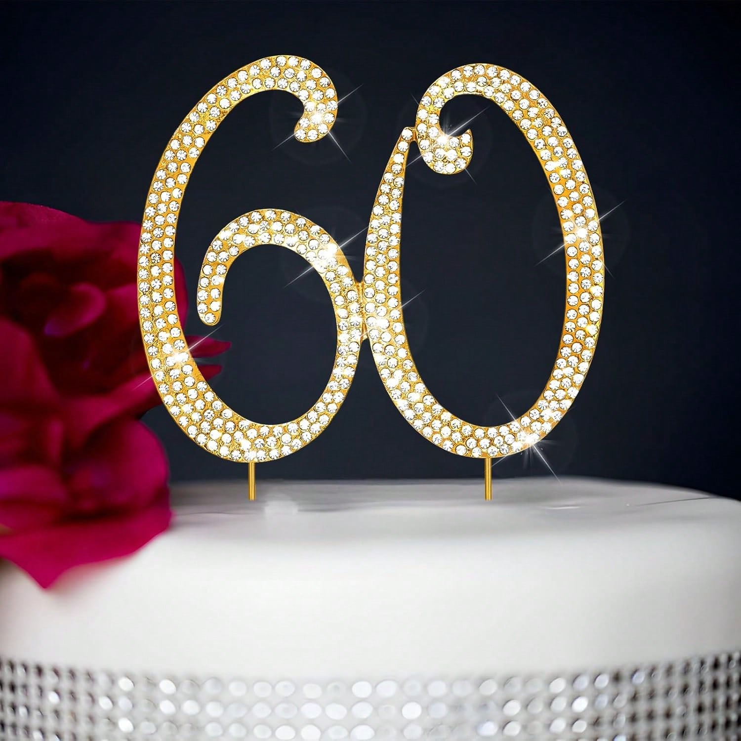 Large Gold Rhinestone Number C - Holiday Candle Set ulasan dan harga