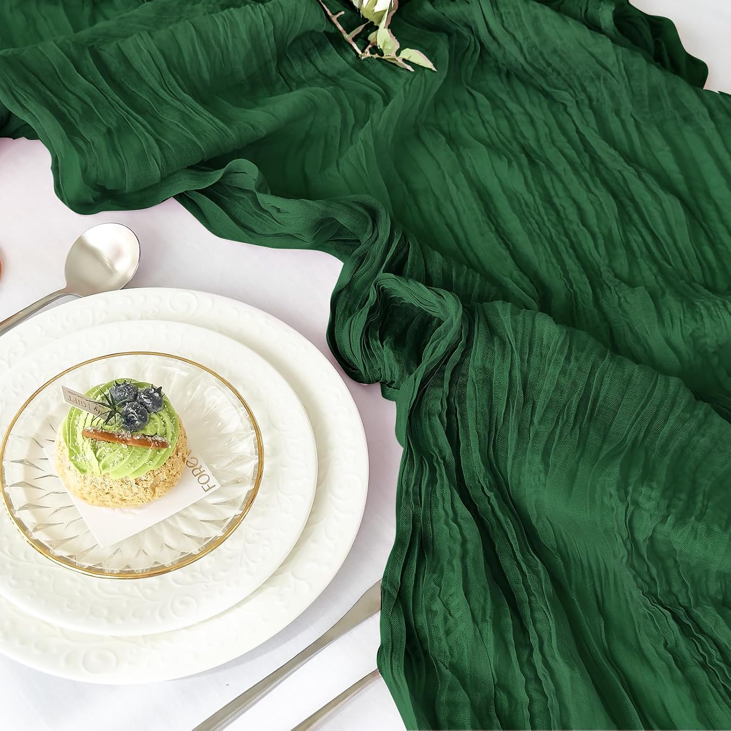4Pcs Cheesecloth Table Runner  - Christmas Table Runner ulasan dan harga