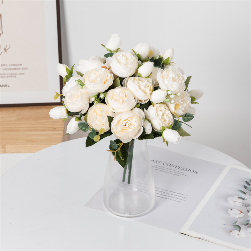 Artificial Flowers Fake Silk W - Christmas Wreath Fake ulasan dan harga